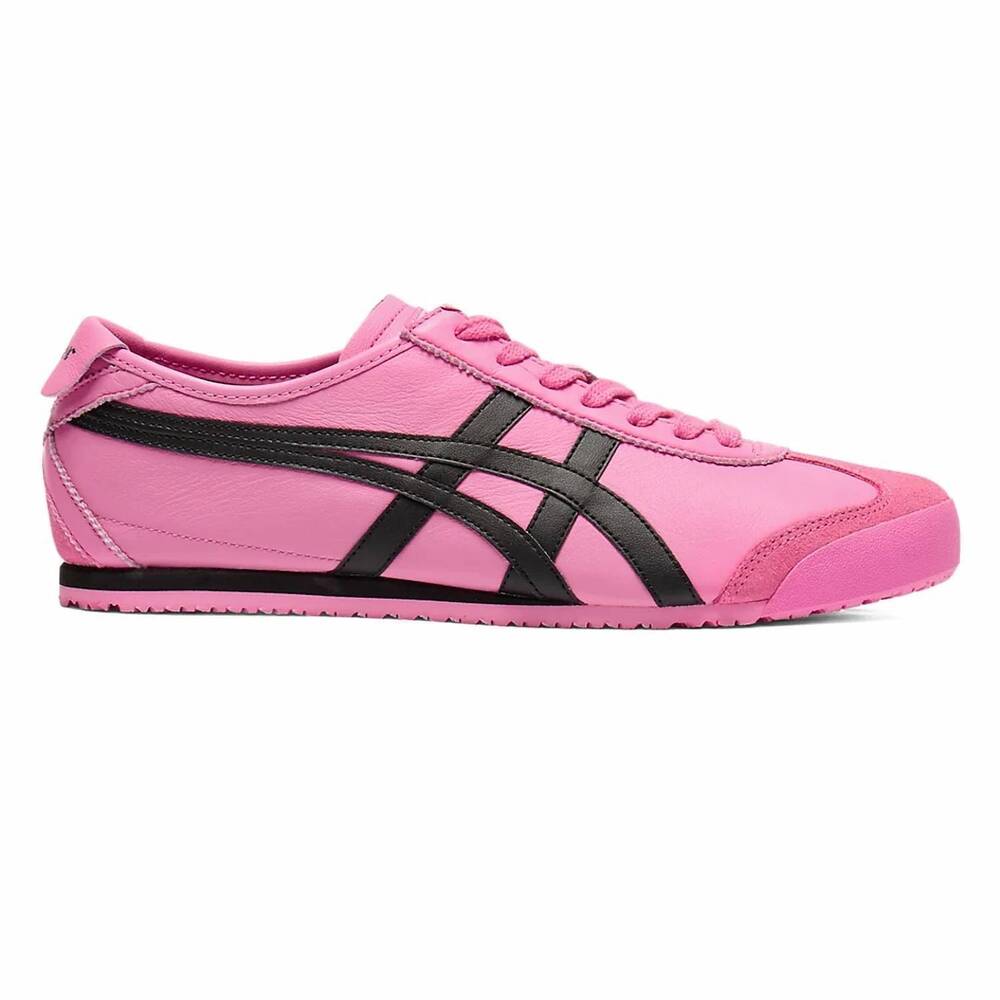 NEW ONITSUKA TIGER women's mexico 66 shoes in dragon fruit/black